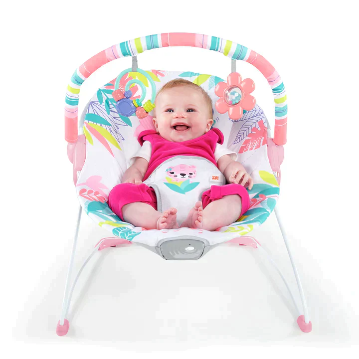 Bright Starts Flamingo Vibe Vibrating Bouncer - Image 4