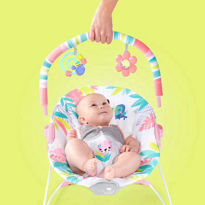 Bright Starts Flamingo Vibe Vibrating Bouncer - Image 7