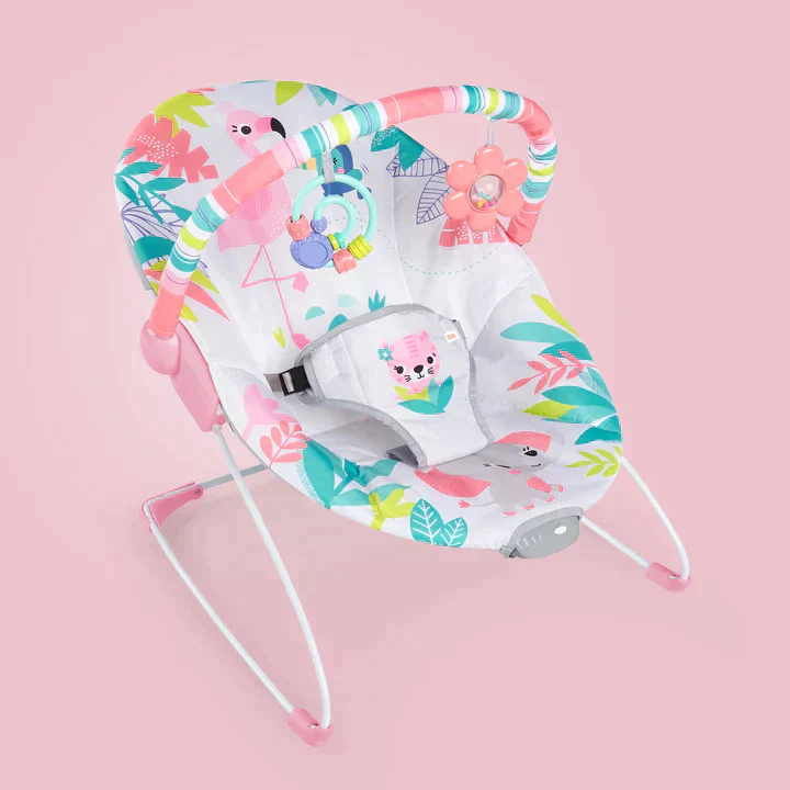 Bright Starts Flamingo Vibe Vibrating Bouncer - Image 8