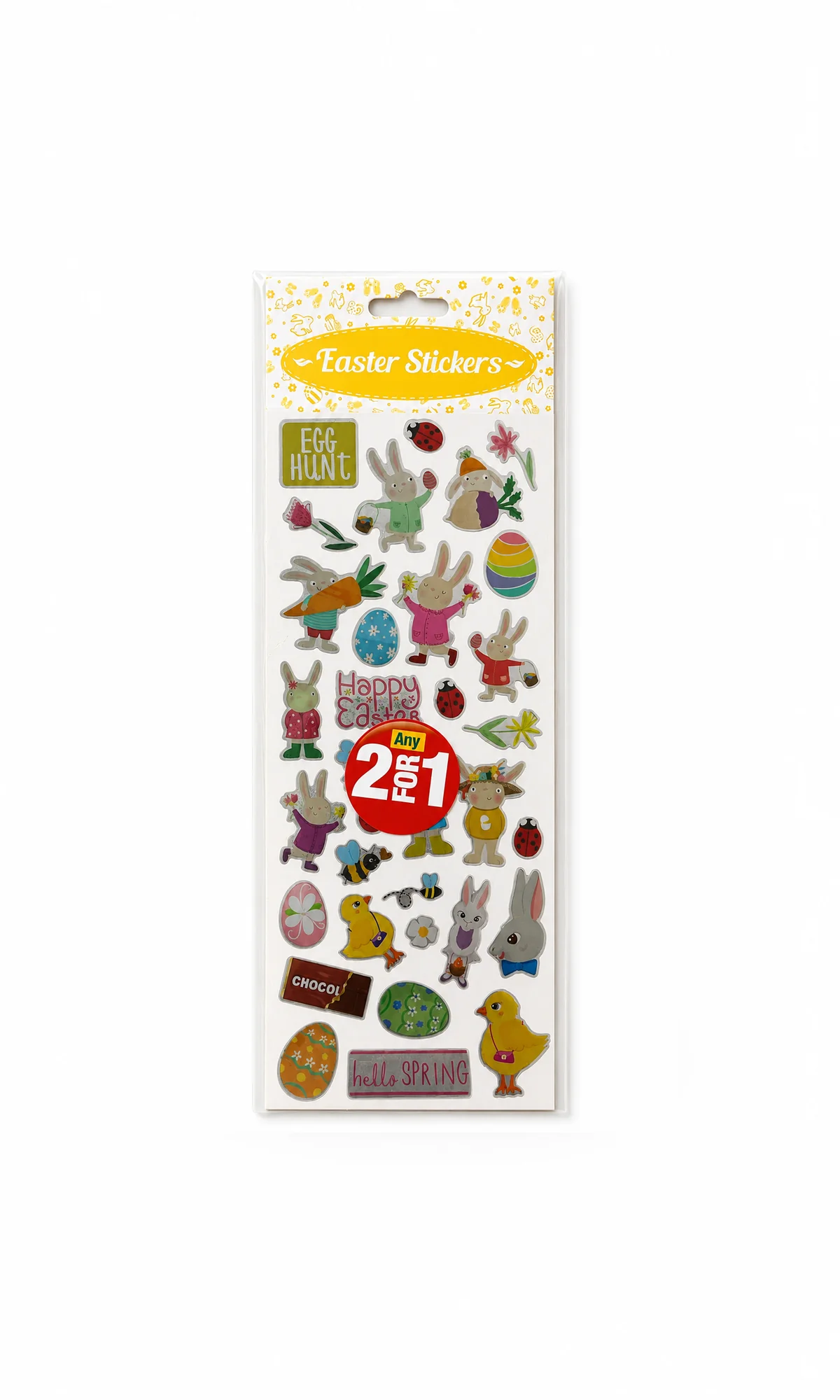 Easter Bunny Sticker Sheet Spring Egg