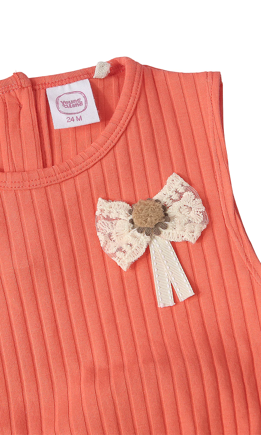 Girls 2 Pcs Suit Coral Floral Print - Image 3