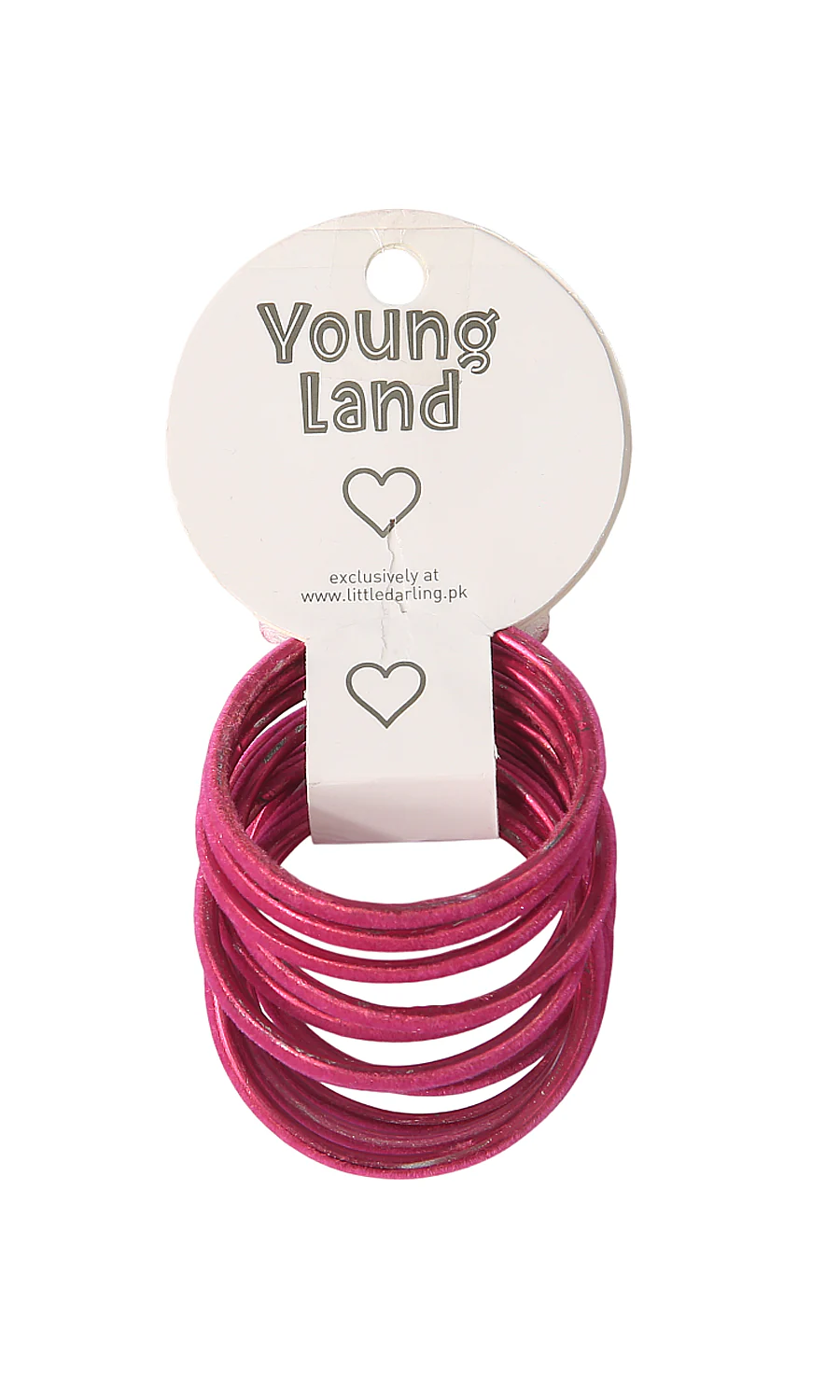 Girls Bangles Set Hot Pink Raspberry Plain Slim Wire Stacking