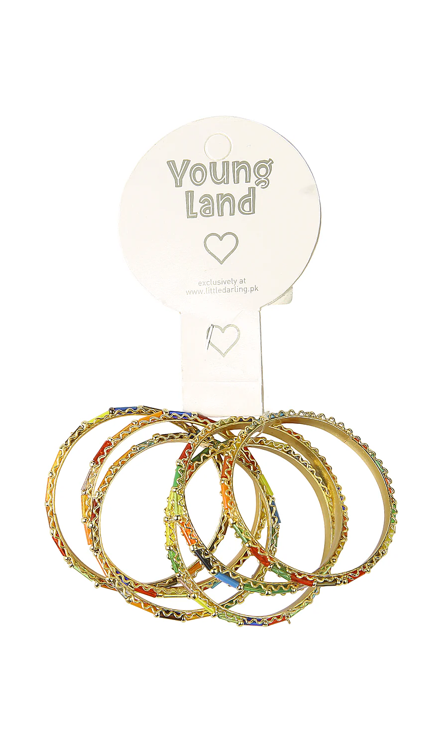 Girls Bangles Set Multicolour Meenakari Enamel Gold Scallop Border Festive