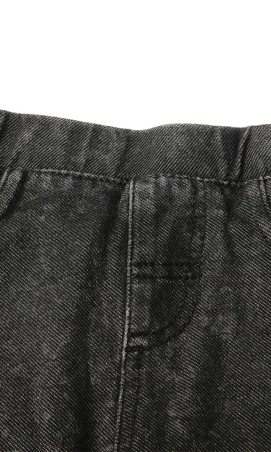 Girls Black Acid Washed Denim Jeggings Pull-On - Image 2