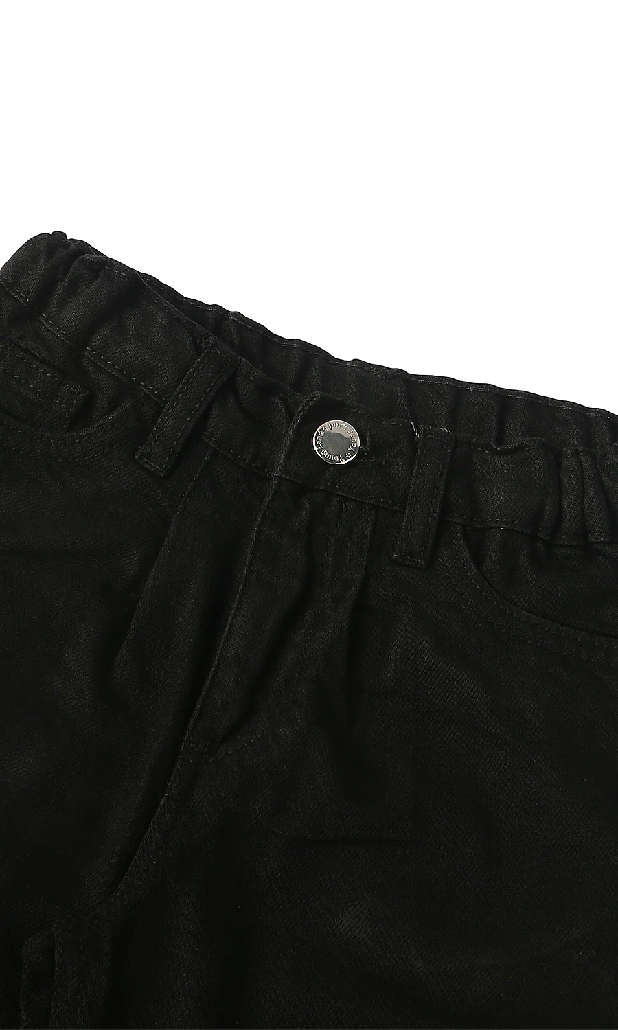 Girls Black Denim Shorts - Image 2