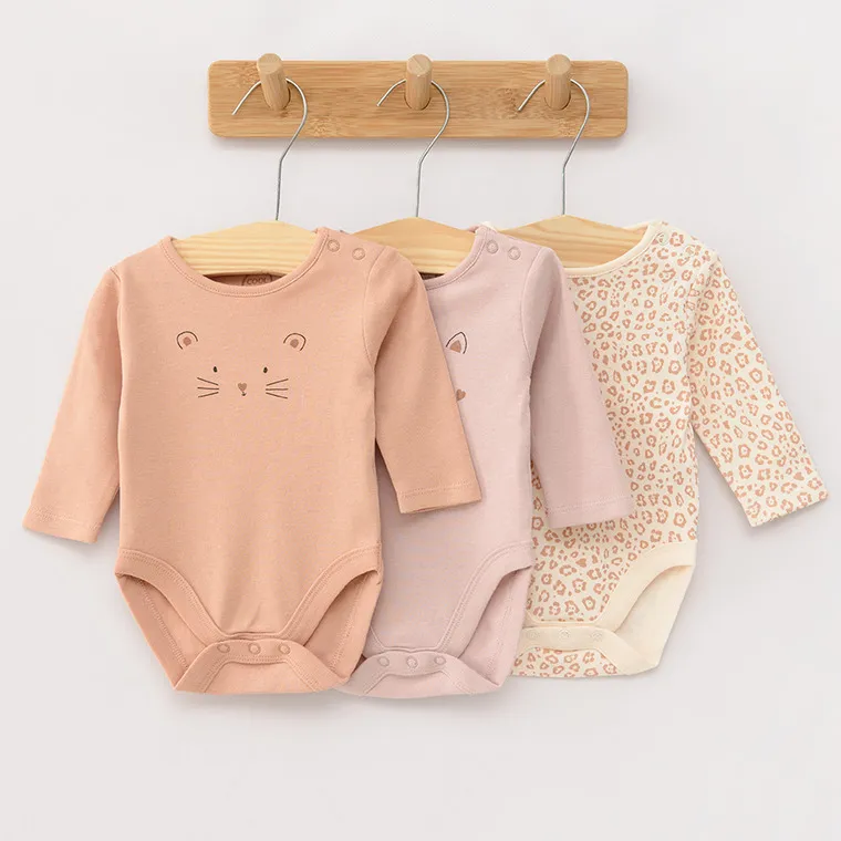 Girl's Body Wth Long Sleeves Pink Purple Ecru Set, 3 Pcs CC CUG2500952 00