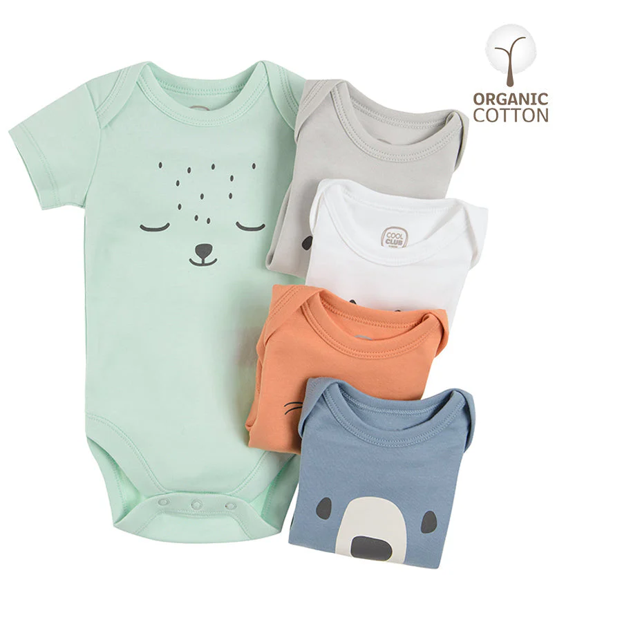 Girl's Bodysuit Organic Cotton Mix Set 5 Pcs CC CUU2400325