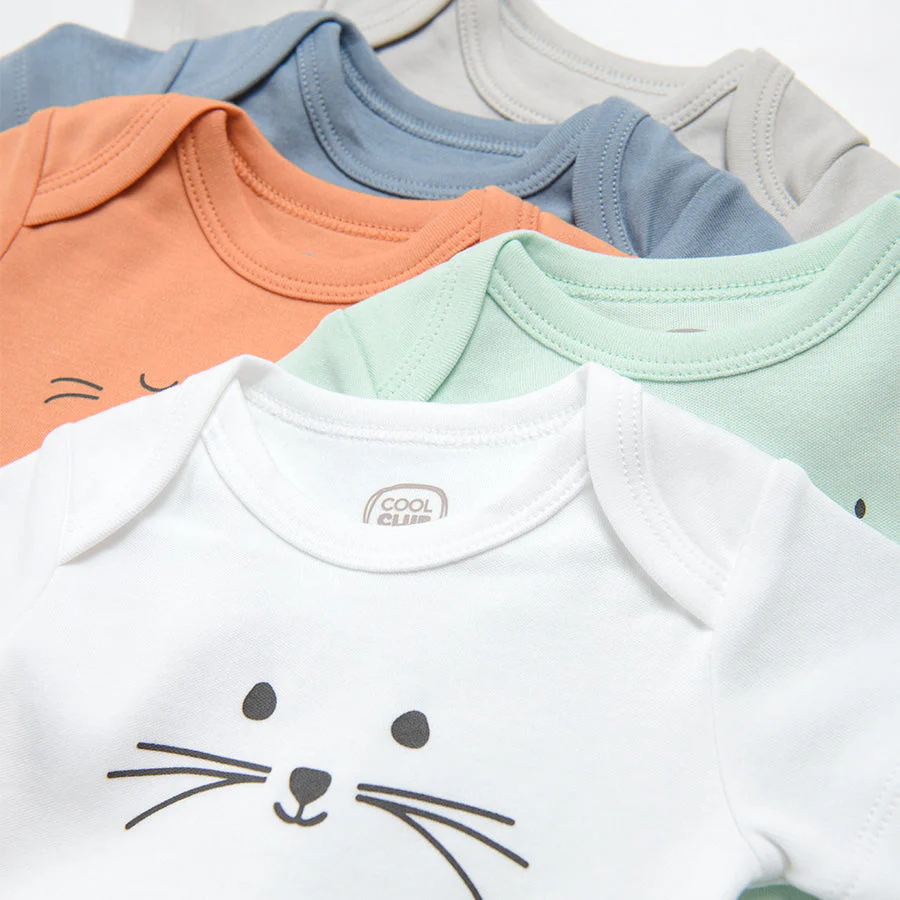 Girl's Bodysuit Organic Cotton Mix Set 5 Pcs CC CUU2400325 - Image 3