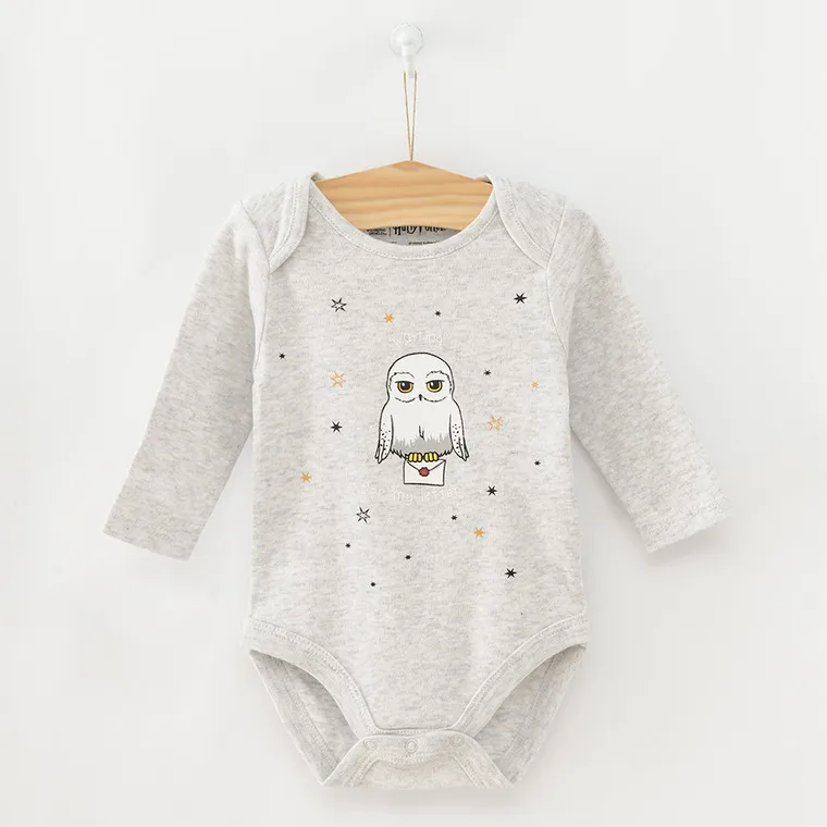 Girl's Bodysuit with Long Sleeves Organic Cotton Mix Harry Potter Set 3 Pcs CC LUG2500250 00 - Image 2