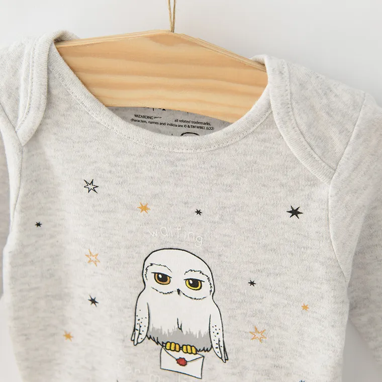 Girl's Bodysuit with Long Sleeves Organic Cotton Mix Harry Potter Set 3 Pcs CC LUG2500250 00 - Image 3