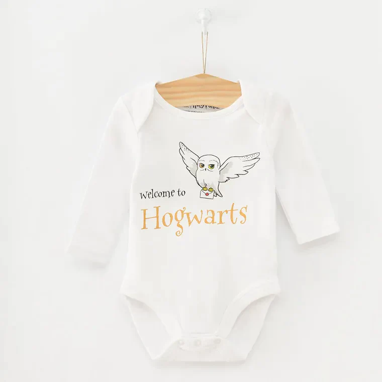 Girl's Bodysuit with Long Sleeves Organic Cotton Mix Harry Potter Set 3 Pcs CC LUG2500250 00 - Image 6