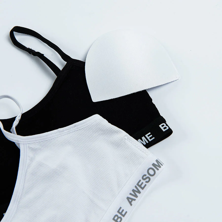 Girl's Bra White Black Set 2 Pack - Image 7