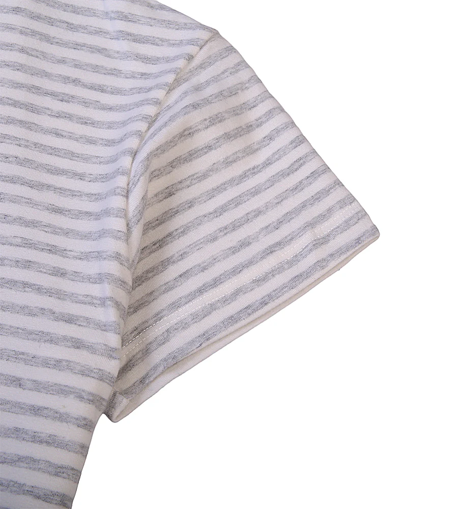 Girls Casual Striped T-Shirt - Grey - Image 2