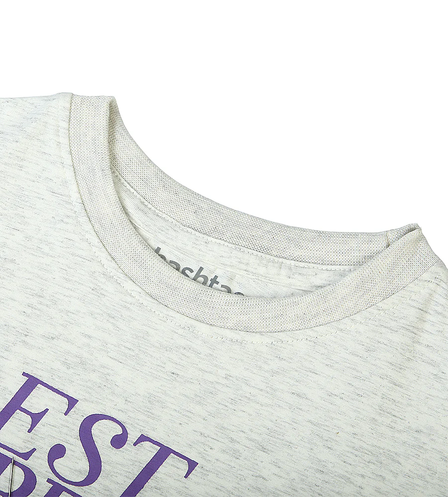 Girls Casual Striped T-Shirt - Oatmeal - Image 2