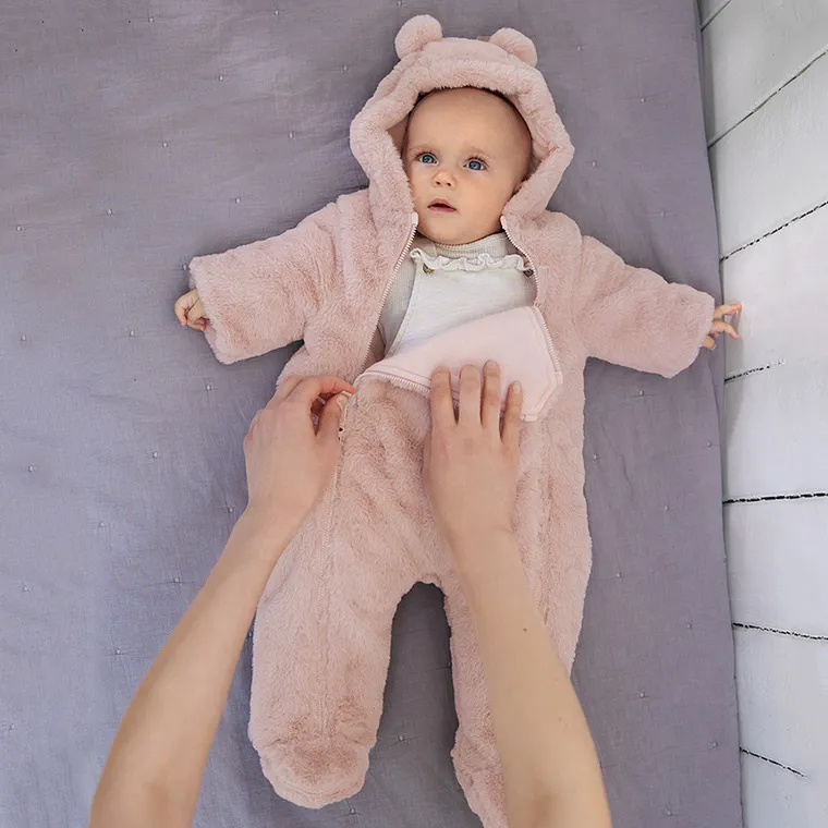 Girl's Clown with a Hood Padded Fur,Pink CC COG2501195 - Image 2