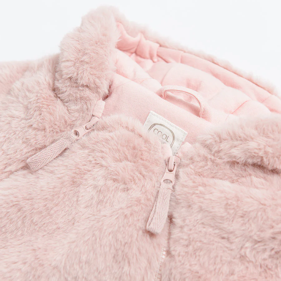 Girl's Clown with a Hood Padded Fur,Pink CC COG2501195 - Image 3