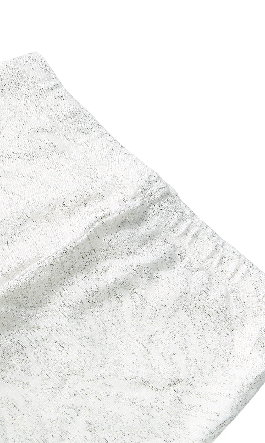 Girls Cotton Leggings White Self Textured - Image 2