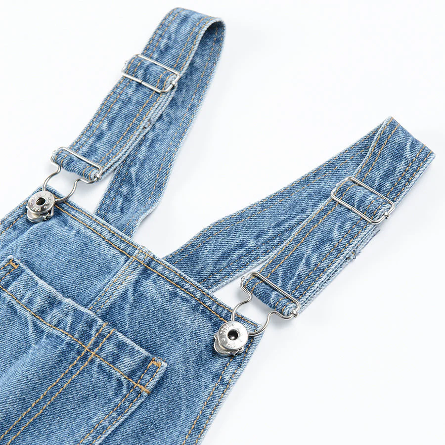 Girl's Denim Dangri Denim - Image 2