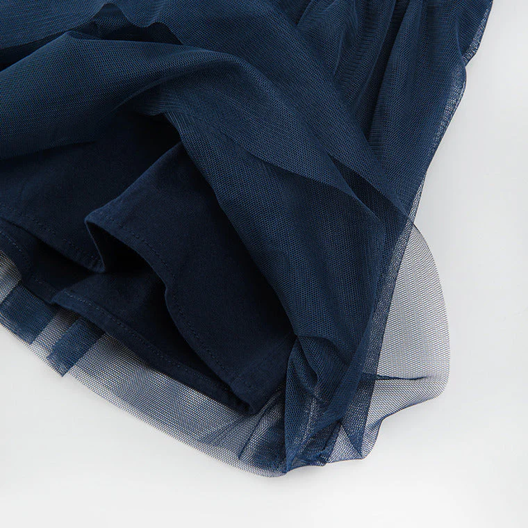 Girl's Denim Dangri Skirt Denim Tulle CC CJG2410629 - Image 4