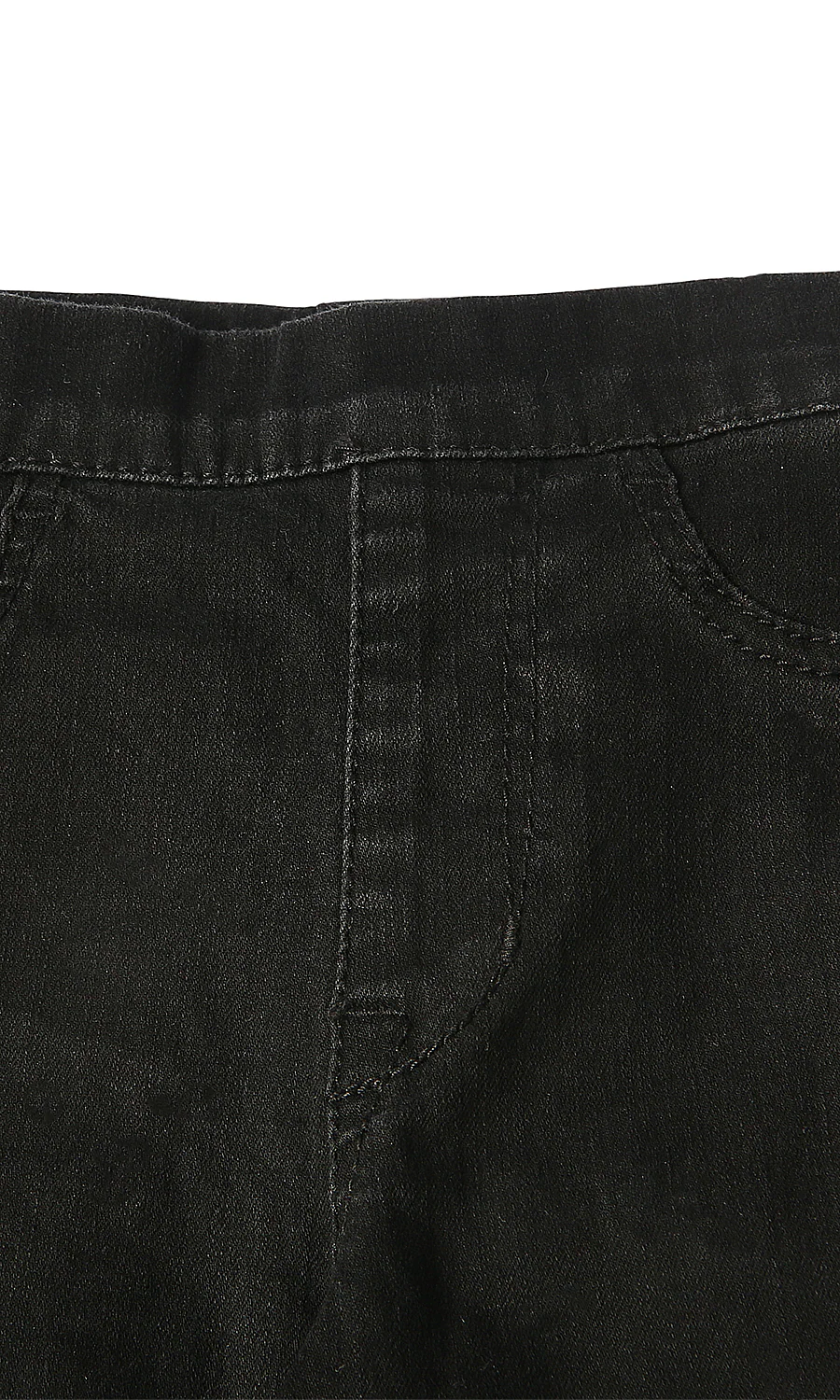 Girls Denim Jeggings Black - Image 2