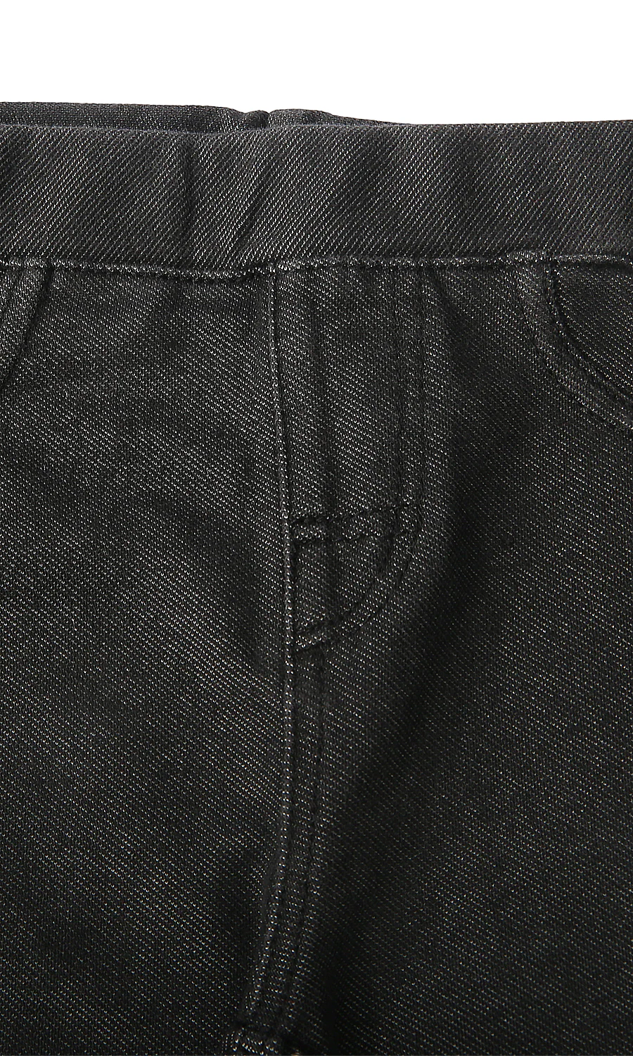 Girls Denim Jeggings Black - Image 2