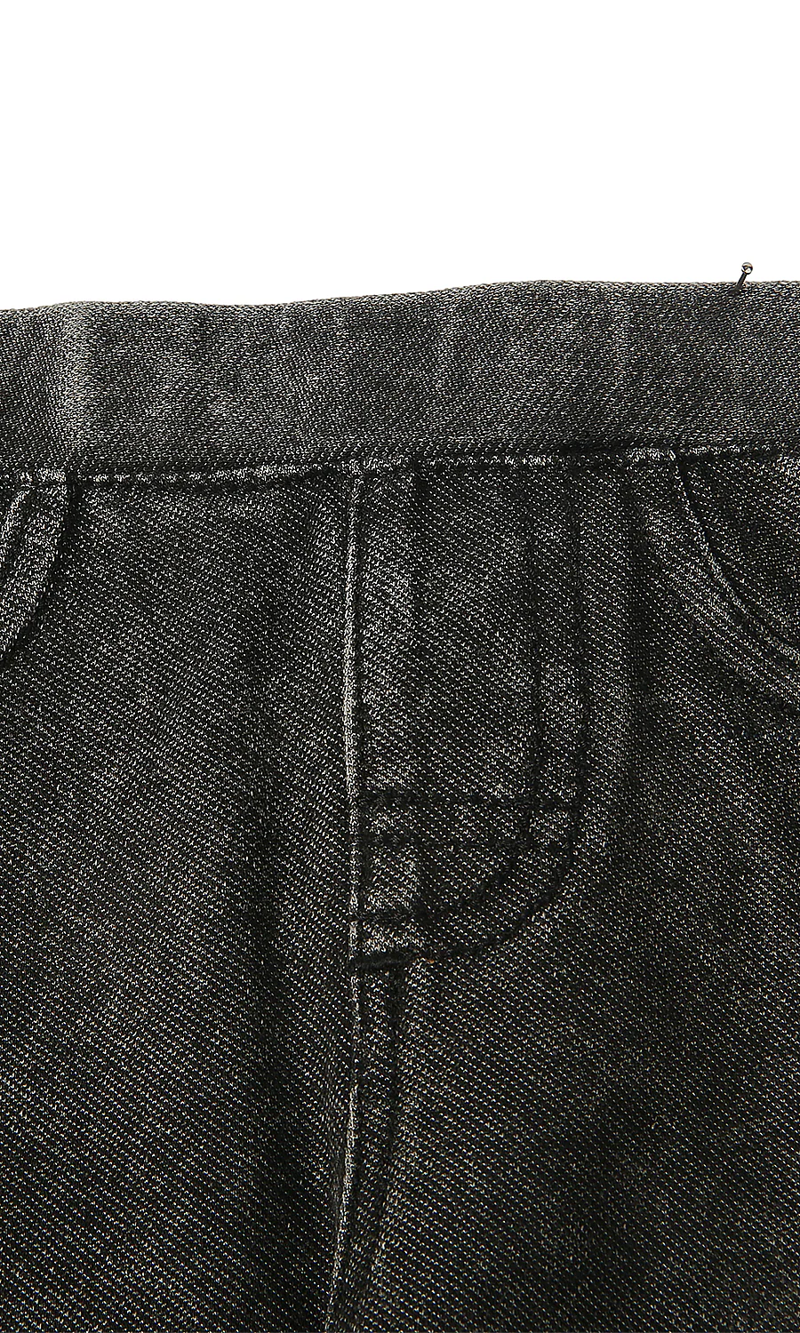 Girls Denim Jeggings Black Washed - Image 2