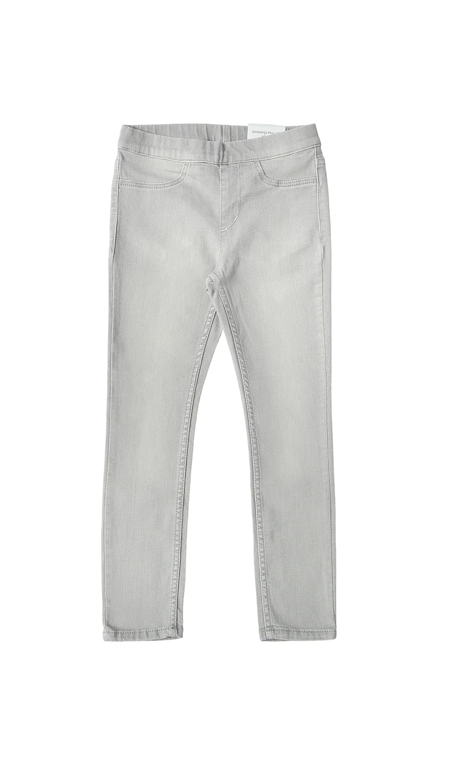 Girls Denim Jeggings Grey