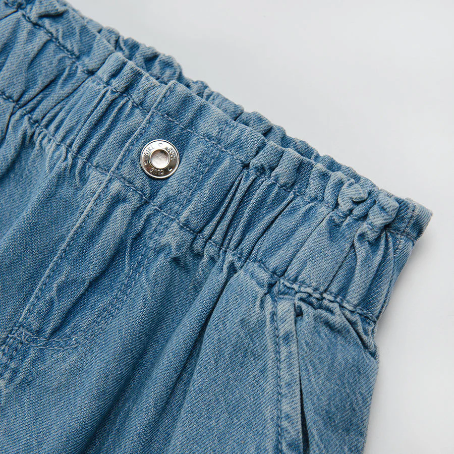 Girl's Denim Shorts Denim CC CJG2410633 - Image 2