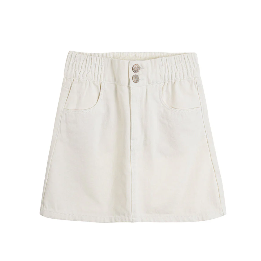 Girl's Denim Skirt Ecru - Image 2