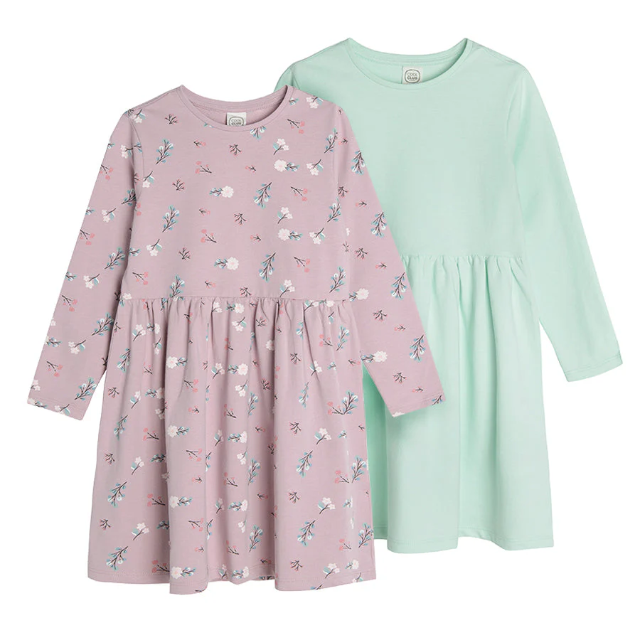 Girl's Dress Set of 2 Pink & Green CC CCG2411536 00