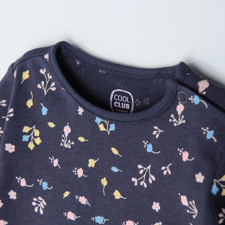 Girl's Dress with Long Sleeves Navy Blue CC CCG2500857 - Image 2