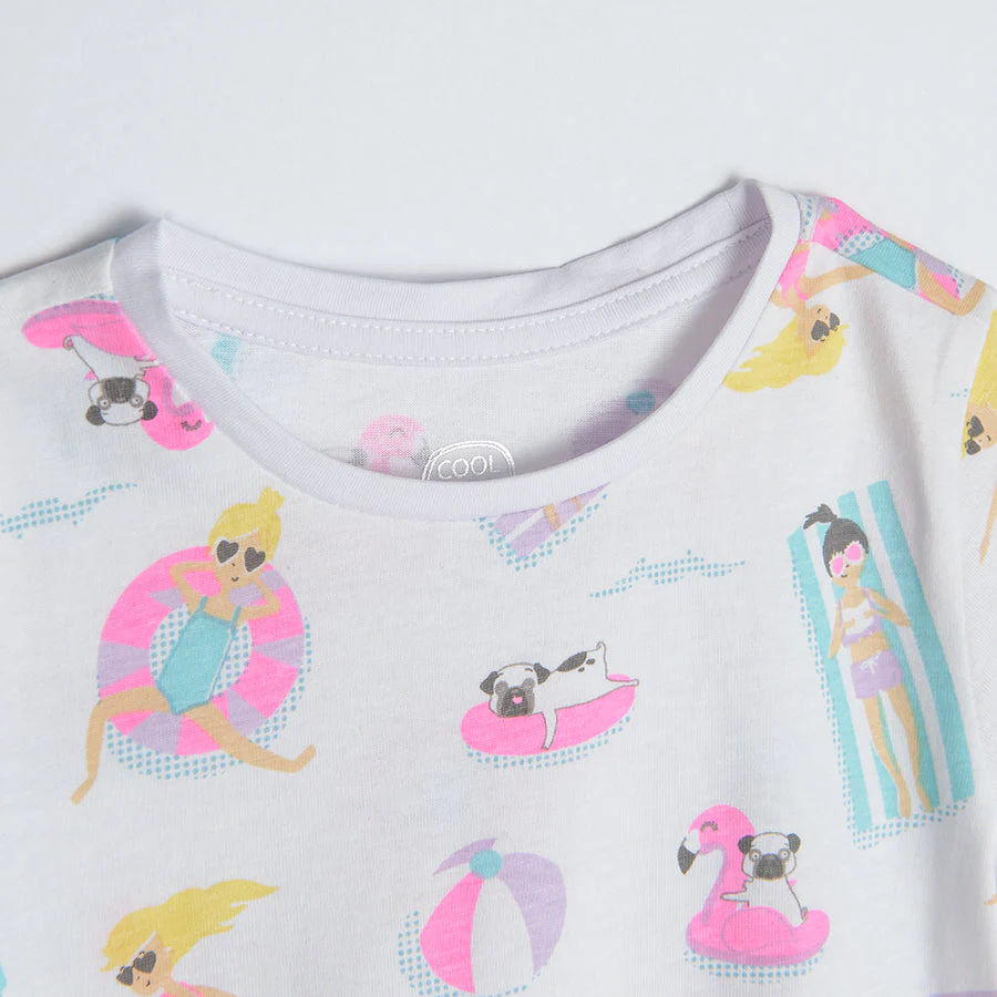 Girl's Dress with Short Sleeves CC CCG2412177 - Image 2