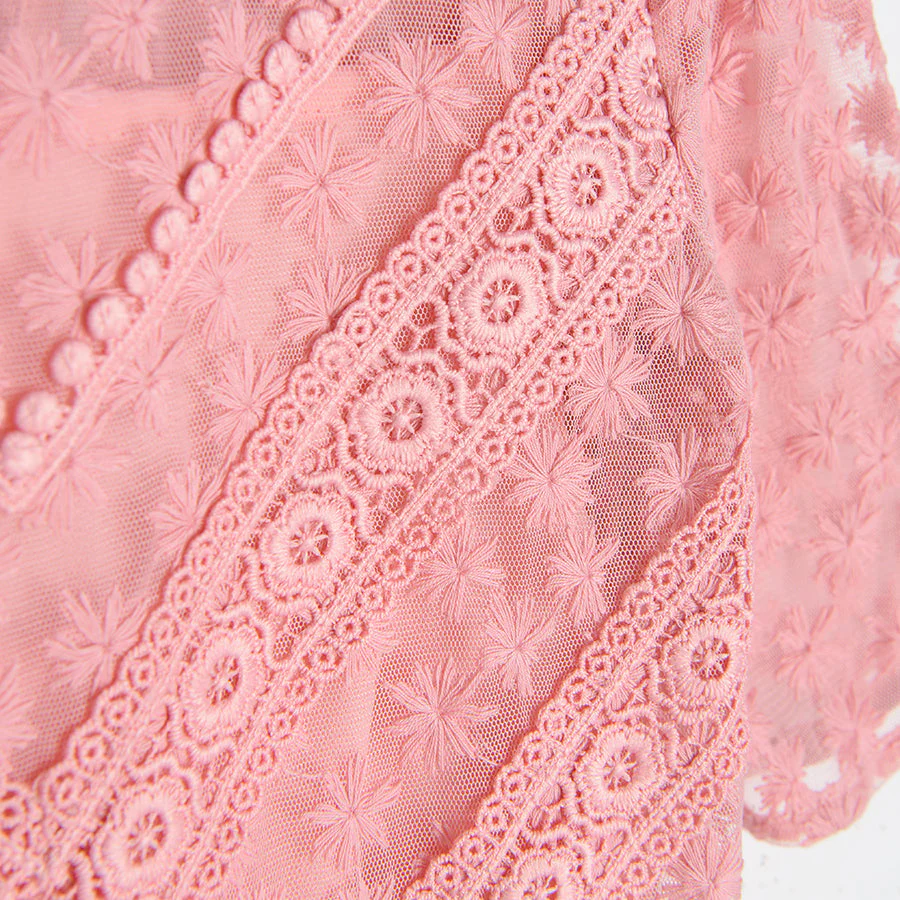 Girls Frock Pink - Image 3