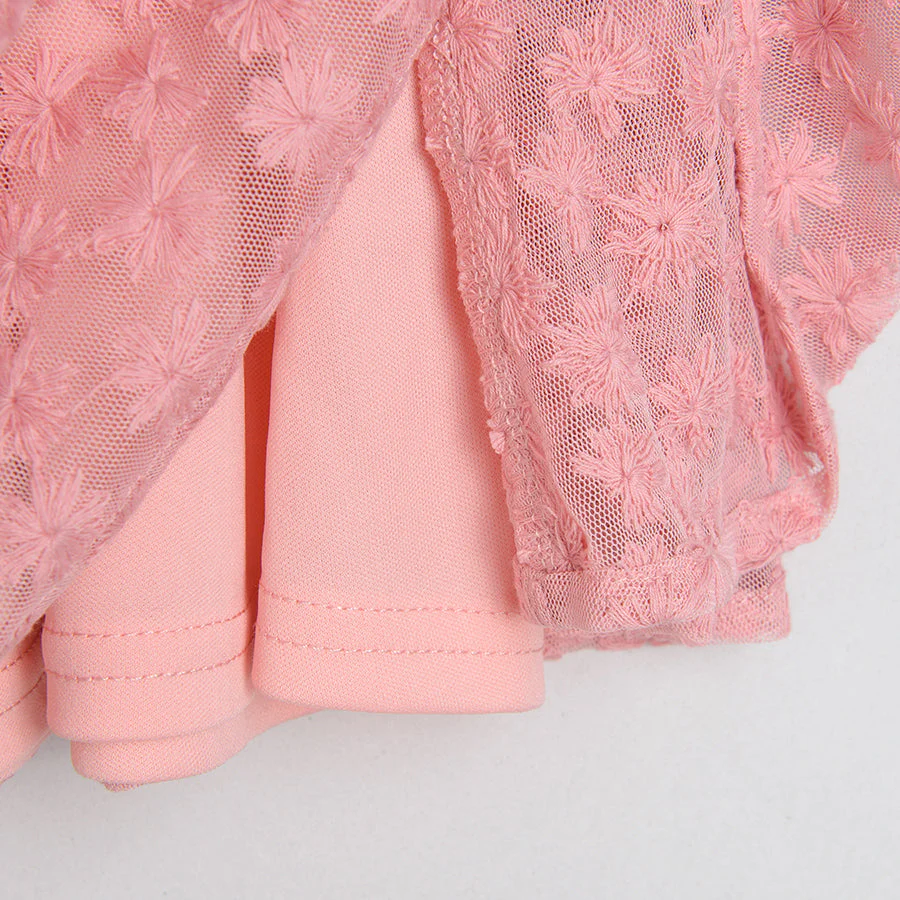 Girls Frock Pink - Image 4