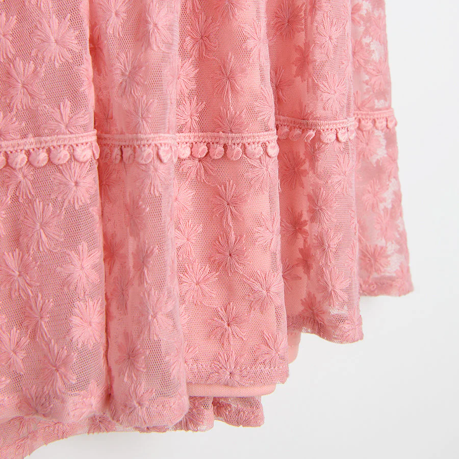 Girls Frock Pink - Image 5