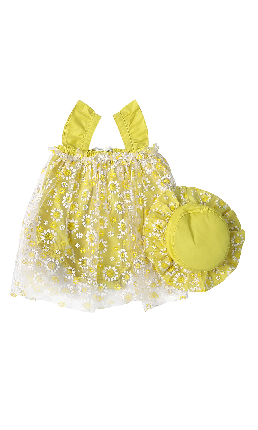 Girls Frock With Cap - 0311974