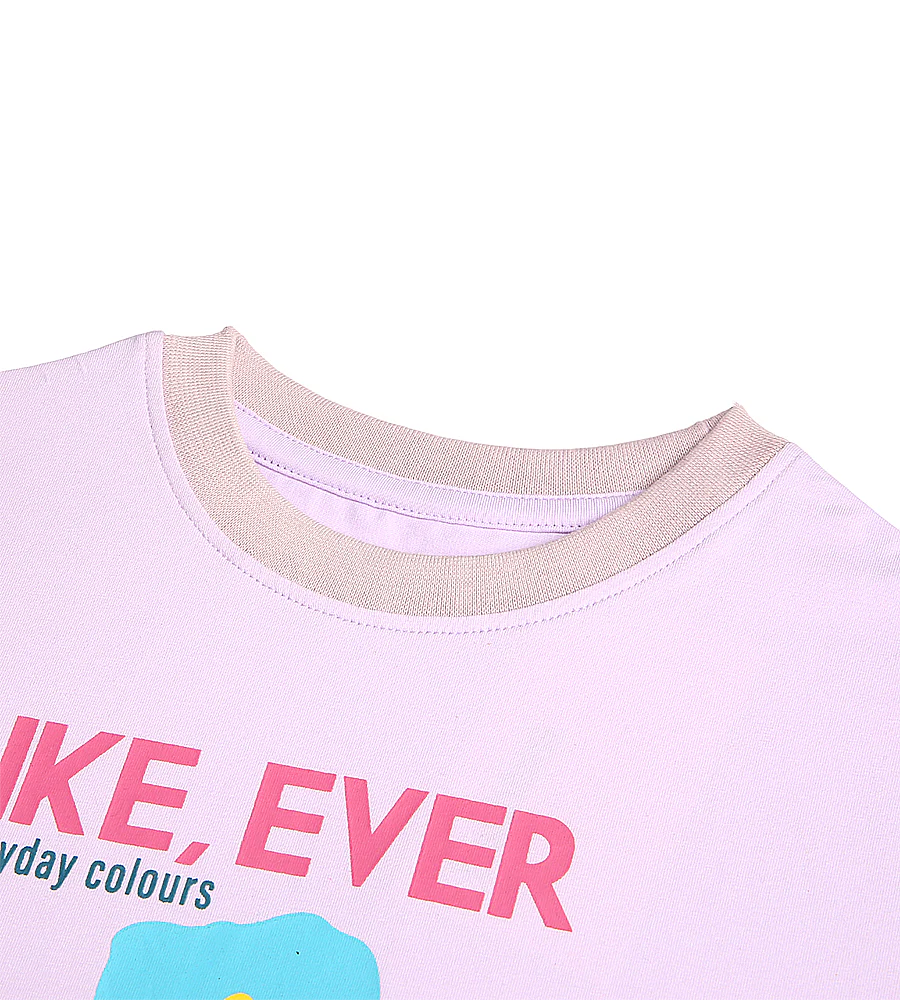 Girls Graphic T-Shirt -  Light Purple - Image 2
