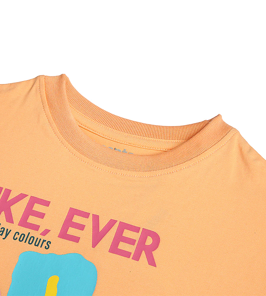 Girls Graphic T-Shirt - Peach - Image 2