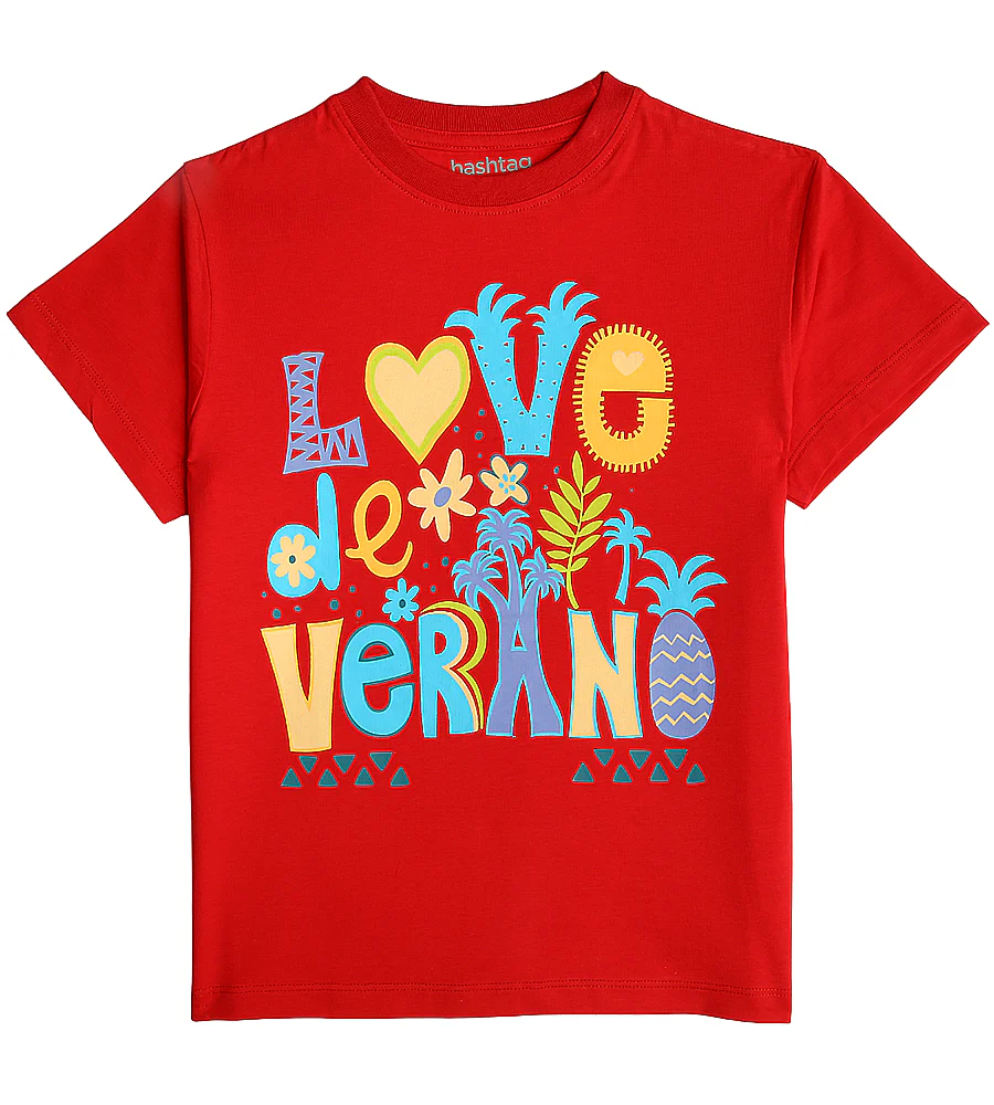 Girls Graphic T-Shirt - Red