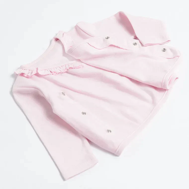 Girl's Jacket Organic Cotton Pink Ecru Set 2 Pack CC CNG2500337 00 - Image 3