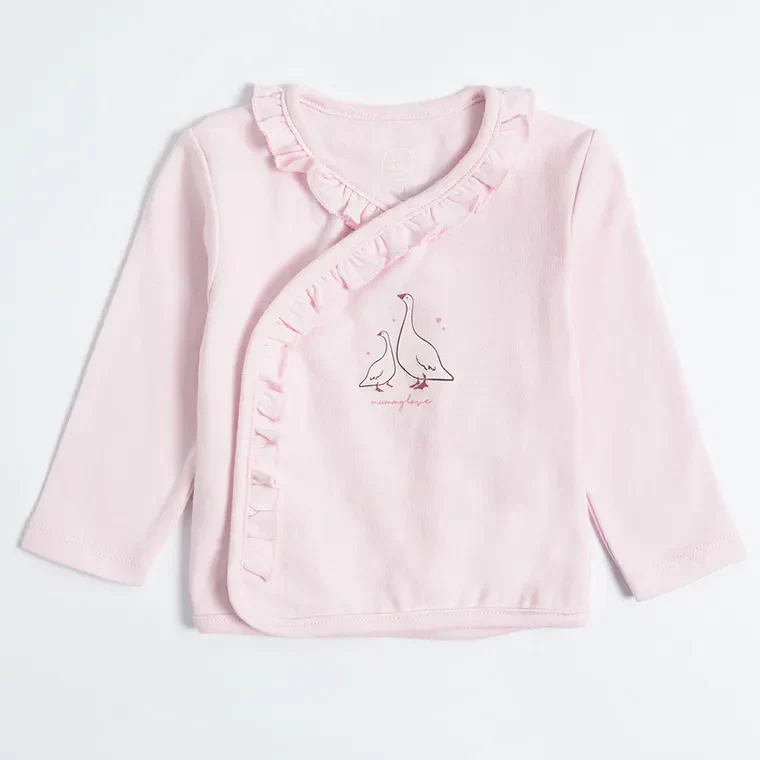 Girl's Jacket Organic Cotton Pink Ecru Set 2 Pack CC CNG2500337 00 - Image 5