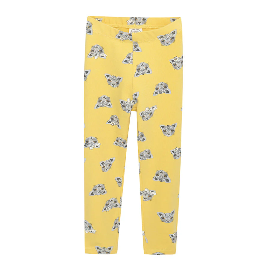Girl's Leggings Mix Yellow Navy Blue Set 2 Pack - Image 4