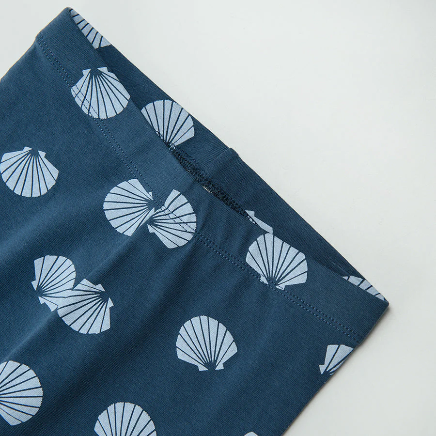 Girl's Leggings Navy Blue - Image 2