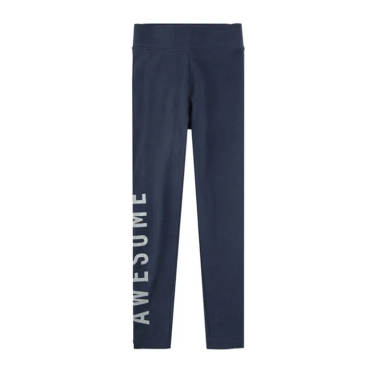 Girls Leggings Navy Blue Dark Gray Set 2 Pcs - Image 2