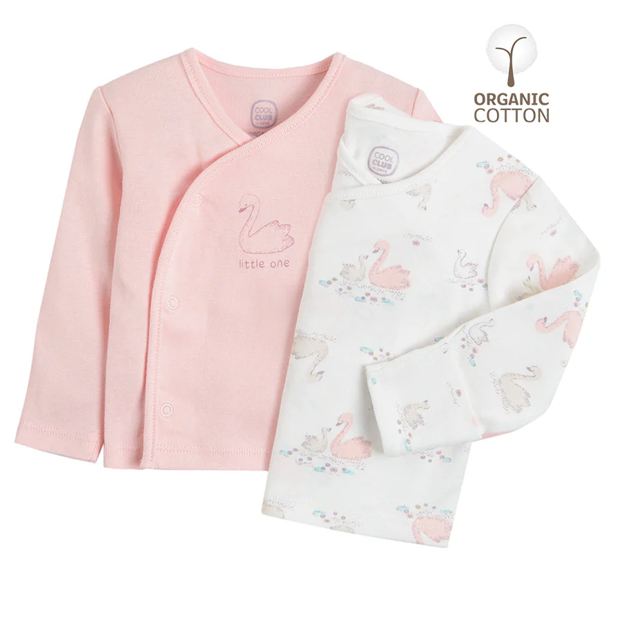 Girl's Organic Cotton White & Pink Set 2 Pcs CC CNG2402352 00