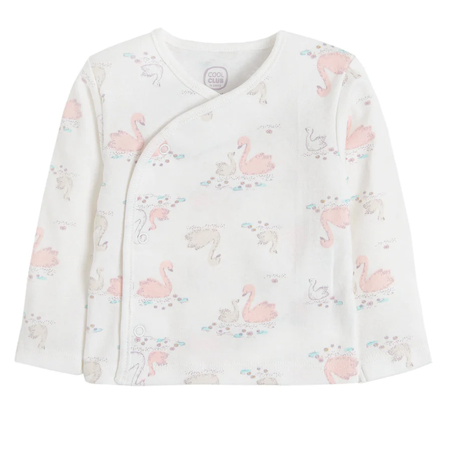 Girl's Organic Cotton White & Pink Set 2 Pcs CC CNG2402352 00 - Image 3
