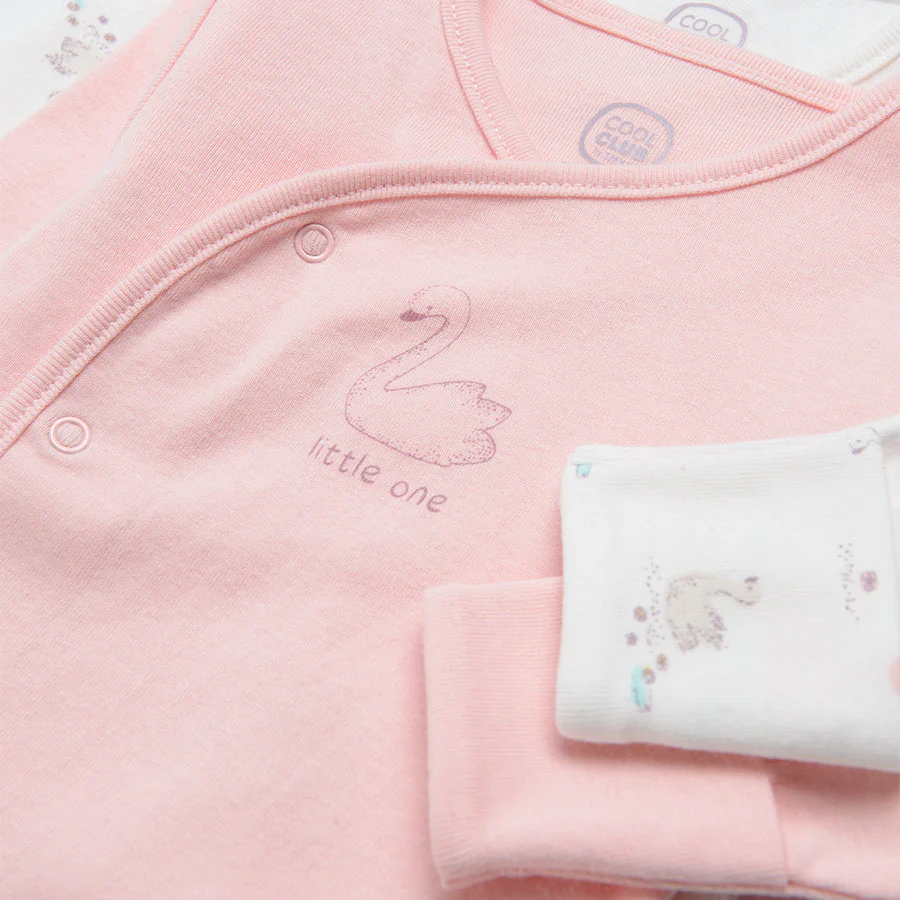 Girl's Organic Cotton White & Pink Set 2 Pcs CC CNG2402352 00 - Image 4