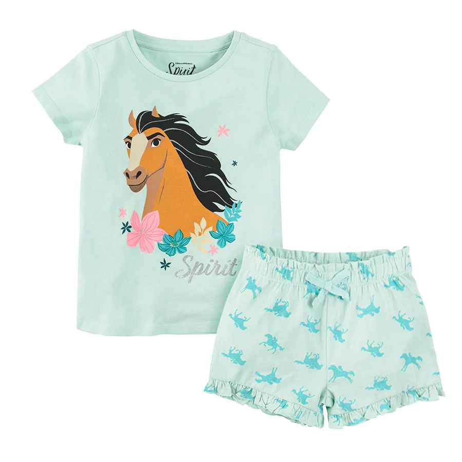 Girl's Pajamas Mint Mustang Spirit of Freedom - CC LUG2411528 00