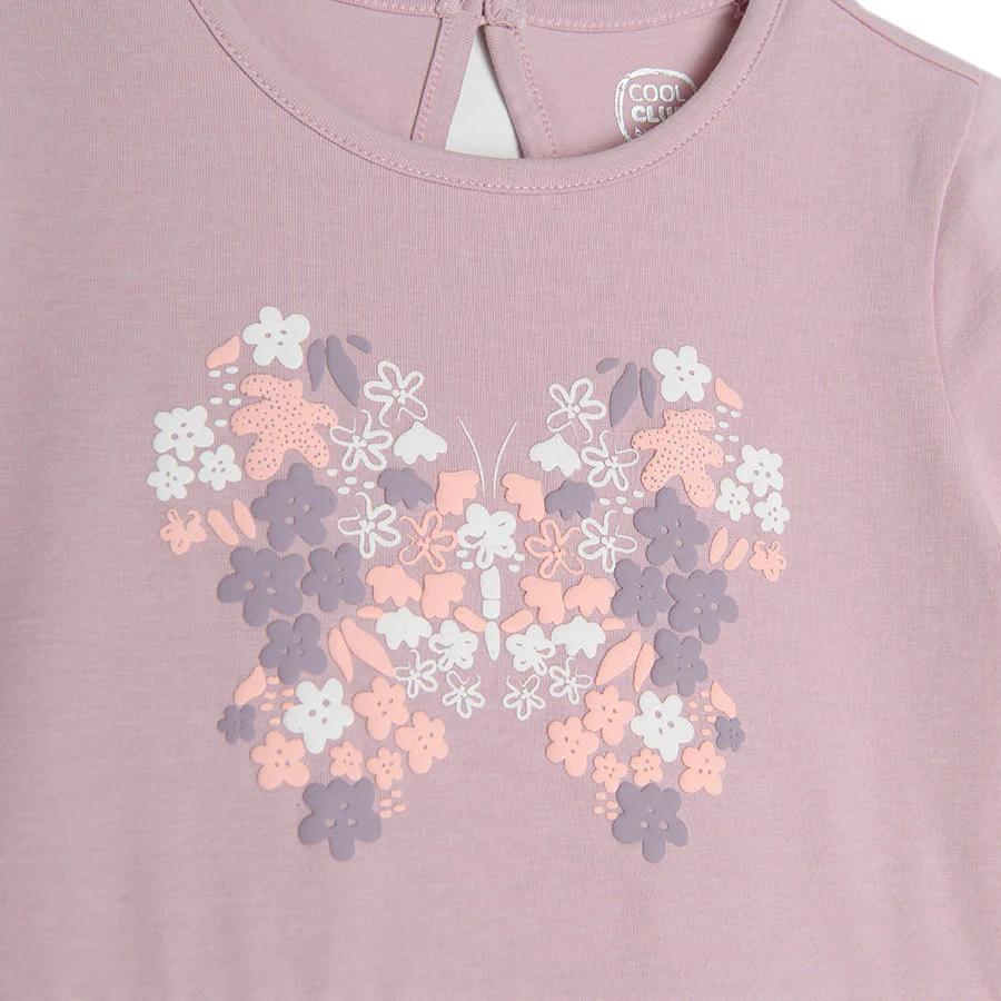 Girl's Pink Short Sleeve Dress CC CCG2411740 - Image 2