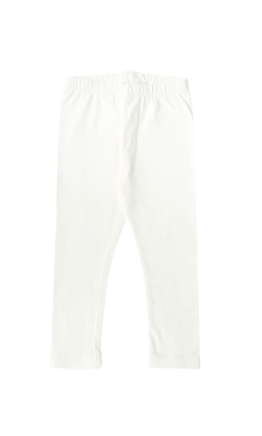 Girls Plain Basic Leggings Off-White